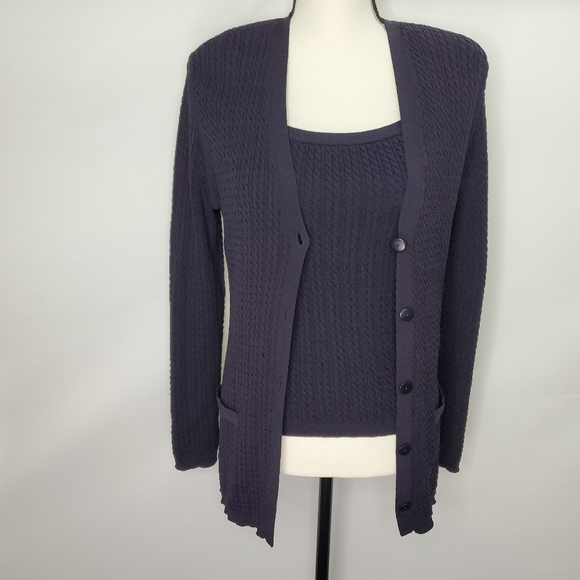 Dana Buchman Sweaters - Dana Buchman 2 Piece Set Blouse and Tank (Petite)